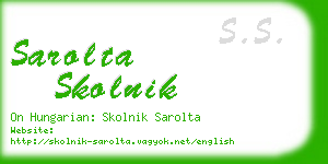 sarolta skolnik business card